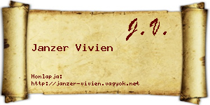 Janzer Vivien névjegykártya